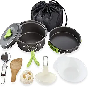 1-2 Person Camping Cook Kit with Bowls