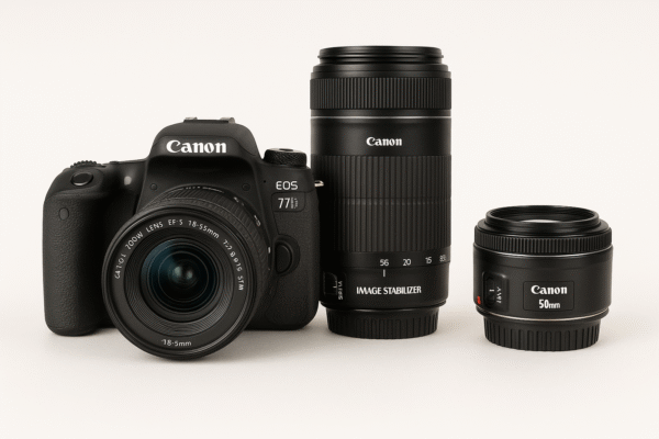 Canon 77D DSLR with Two Lens