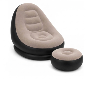 Inflatable Lounge Chair with Ottoman Set (Inflatable Bean Bag / Sofa Chair Set)